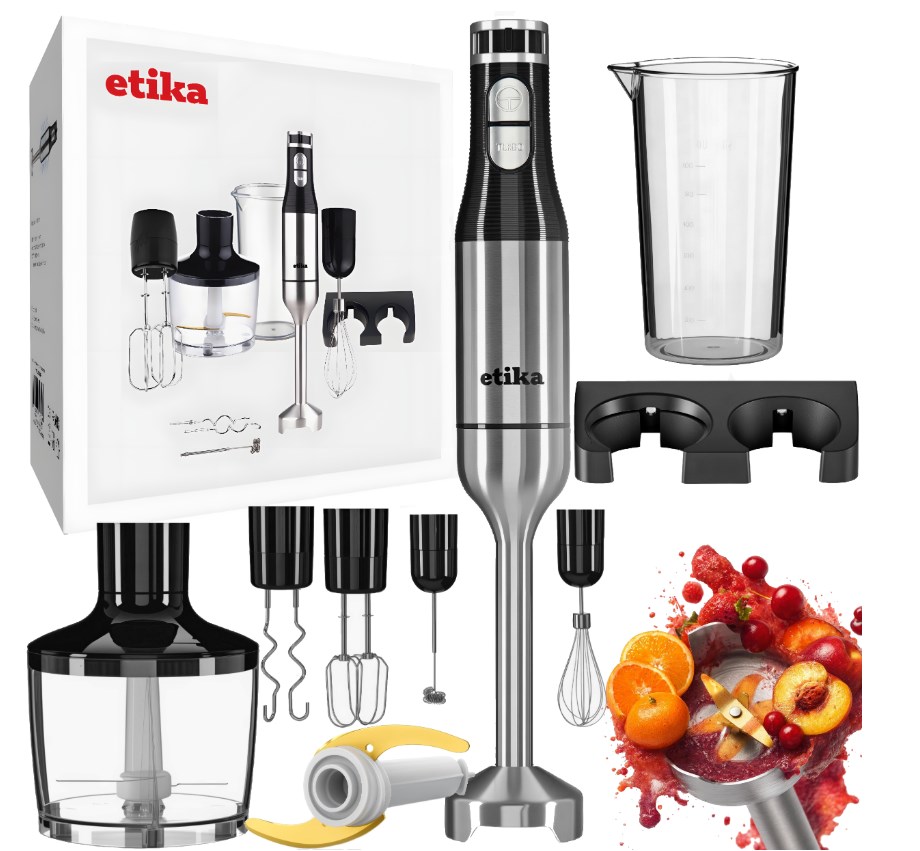 Blender ręczny wielofunkcyjny Etika ET18/BR 1200 W z tytanowymi ostrzami